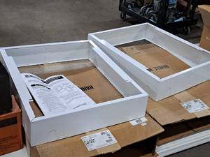 lot 676 image: Lot of (2) Surface Mounting Frames and Semi-Recessed Sleeves