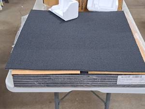 lot 678 image: Lot of (1 Box) Fiber Carpet Tiles 24x24 12-count ( 12 total items )