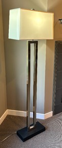 Rectangular Chrome Floor Lamp