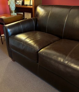 Luxurious Brown Leather Sleeper Sofa  Couch