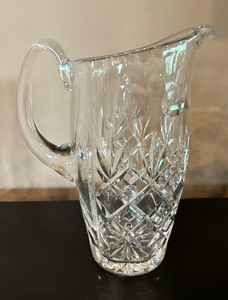 Two Lovely Crystal Beverage Pitchers
