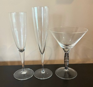 Variety of Glass Stemware