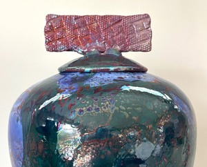 Artisan Crafted Lidded Urn by M Hines