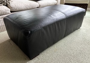 Henredon Leather Ottoman