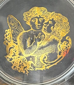 Seven Golden Angel Accented Chargers  Large Plates by Cristallerie