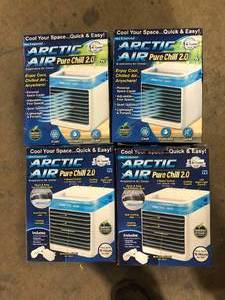 Lot of ARCTIC AIR 76 CFM 4 Speed Portable Evaporative Cooler for 45 sq. ft.  Customer Returns See Pictures