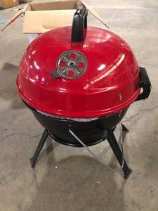 14 in. Portable Charcoal Grill in Red    Customer Returns See Pictures