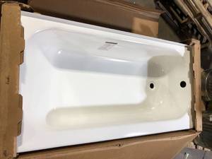 Bootz Industries Aloha NexTile 30 in. x 60 in. x 74.5 in. Standard Fit Alcove Bath and Shower Kit with Right-Hand Drain in White  Customer Returns See Pictures