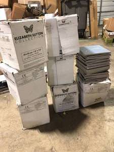 7 Boxes of Elizabeth Sutton Cameo Blue 7.87 in. x 7.87 in. Matte Porcelain Floor and Wall Tile (10.76 sq. ft.Case) by Ivy Hill Tile  Customer Returns See Pictures