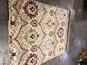 SUPERIOR Augusta Camel 6 ft. x 9 ft. Oriental Floral Non-Slip Area Rug Customer Returns See Pictures