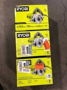 Lot of RYOBI 12 -Amps 4 in. Blade Corded Wet Tile Saw   Customer Returns See Pictures