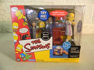The Simpsons - Interactive Burns Manor - PJ Mr. Burns Figure - PLAYMATES - IN BOX - AWESOME PIECE - SEE PICTURES