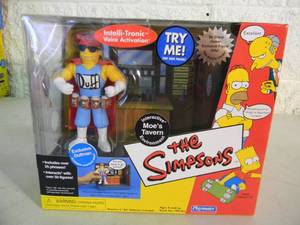 The Simpsons Moes Tavern - World of Springfield Interactive Environment - Duffman Figure - PLAYMATES - IN BOX - AWESOME PIECE - SEE PICTURES
