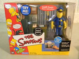 The Simpsons Police Station - World of Springfield Interactive Environment - Officer Eddie Figure - PLAYMATES - IN BOX - AWESOME PIECE - SEE PICTURES