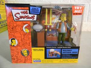 The Simpsons Military Antique Shop - World of Springfield Interactive Environment - Herman Figure - PLAYMATES - IN BOX - AWESOME PIECE - SEE PICTURES