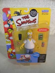 The Simpsons World of Springfield Interactive Figure - Homer Simpson - PLAYMATES - IN BOX - AWESOME PIECE - SEE PICTURES
