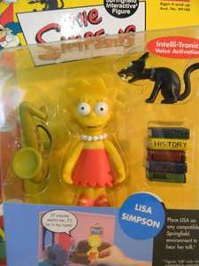 The Simpsons World of Springfield Interactive Figure - Lisa Simpson - PLAYMATES - IN BOX - AWESOME PIECE - SEE PICTURES