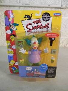 The Simpsons World of Springfield Interactive Figure - Krusty THE CLOWN - PLAYMATES - IN BOX - AWESOME PIECE - SEE PICTURES