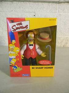 The Simpsons World of Springfield Interactive Figure - BE SHARP HOMER - PLAYMATES - IN BOX - AWESOME PIECE - SEE PICTURES