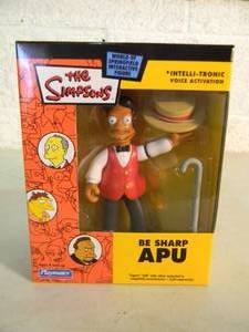 The Simpsons World of Springfield Interactive Figure - BE SHARP APU - PLAYMATES - IN BOX - AWESOME PIECE - SEE PICTURES