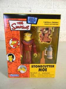 The Simpsons World of Springfield Interactive Figure - STONECUTTER MOE - PLAYMATES - IN BOX - AWESOME PIECE - SEE PICTURES