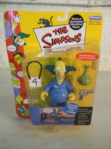 The Simpsons World of Springfield Interactive Figure - BUSTED KRUSTY THE CLOWN - PLAYMATES - IN BOX - GREAT PIECE - SEE PICTURES