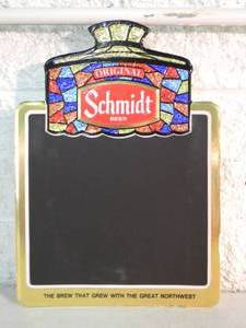 lot 16 image: VINTAGE NEW OLD STOCK Schmidt Beer - Chalkboard Bar Sign - NICE - GREAT OLD SCHOOL PIECE - SEE PICTURES