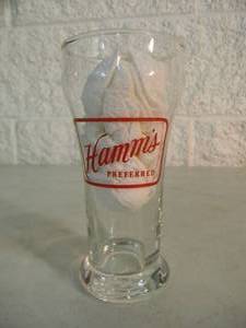 lot 20 image: RARE VINTAGE Hamms Beer - Preferred Glass with Red Lettering - VERY NICE - GREAT RARE OLD SCHOOL PIECE - SEE PICTURES