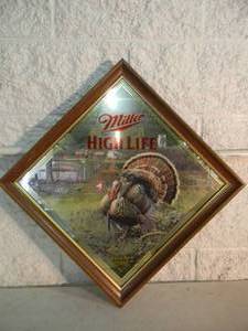 lot 51 image: VINTAGE 1990s - Miller HIGH LIFE - Scott Zoellick SHOW TIME DIAMOND BAR SIGNMIRROR - NICE - COOL OLD SCHOOL PIECE - APPROX 19 By 19 - SEE PICTURES
