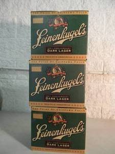 lot 63 image: 3 - NEW OLD STOCK -RARE - ORIGINAL - Leinenkugels 125TH ANNIVERSARY DARK LAGER CARDBOARD 12 PACK CASES - NICE - AWESOME PIECES - SEE PICTURES
