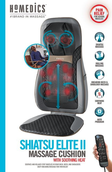Homedics shiatsu elite ii massage cushion with heat clearance