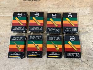 RIYIN Lot of 8 Packs of- Eb Alto Saxophone Reeds (10 reeds per pack)- Size 2-12