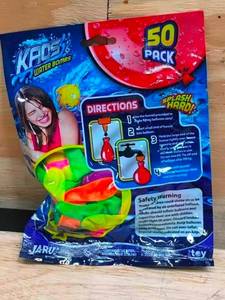 Lot of 12 - Kaos Water Bomb Water Balloon Packs (Each Pack Has 50 Balloons)