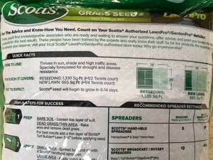 Scotts Classic Tall Fescue Grass Seed 3 lbs Bag