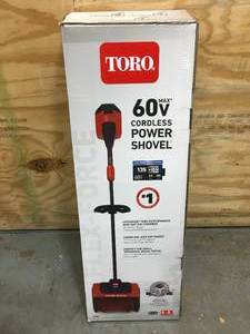 New Toro 12 in. Power Shovel 60V 2.5Ah Battery and Charger Model # 39909 (Retail $299)