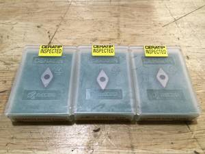 Lot of 3 - Ceratip Kyocera carbon inserts