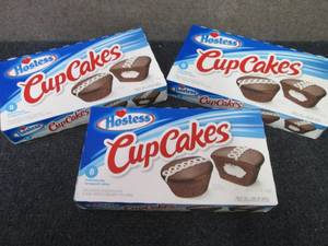 3- 12.7 oz Hostess Cupcakes...