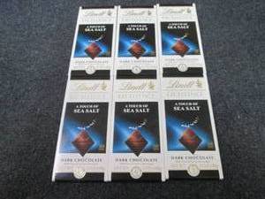 6- 3.5 oz Lindt Excellence Sea Salt...
