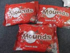 3- 11.3 oz Mounds Snack Size...