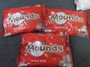3- 11.3 oz Mounds Snack Size...