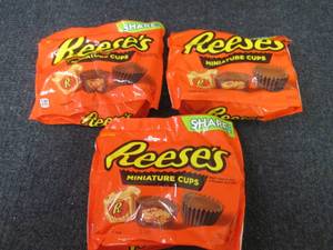 3- 10.5 oz Reeses Miniature Cups...