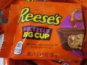 12- 1.3 oz Reeses Pretzel Big Cups...