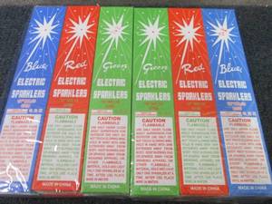 24- 8ct pks 10 inch BlueRed Green...