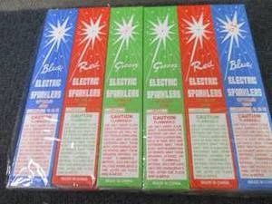 24- 8ct pks 10 inch BlueRed Green...
