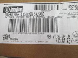 30 Lb FROZEN Jimmy Dean Fully Cooke...