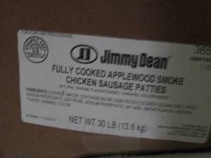 30 Lb FROZEN Jimmy Dean Fully Cooke...