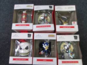 6 Assorted Hallmark Ornaments...
