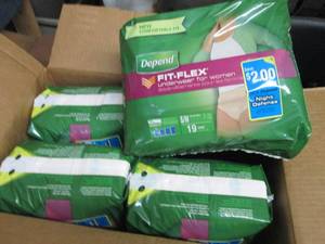 Case of 76- Depend Fit-Flex Underwe...