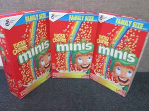 3- 18.6 oz Lucky Charms Minis...