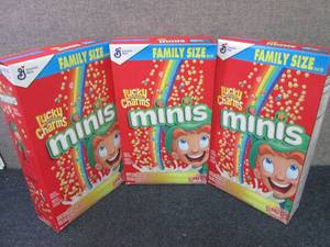 3- 18.6 oz Lucky Charms Minis...